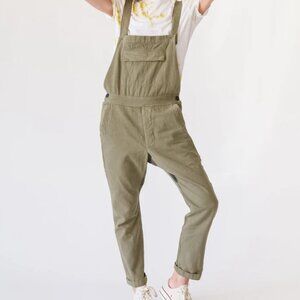 "SEEKER" Organic Cotton olive green overall / Size 28